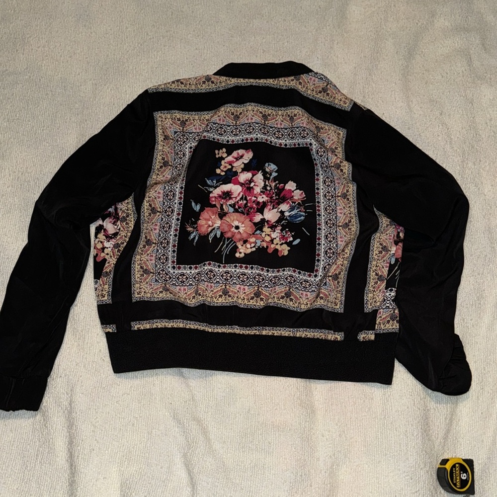 Like new open front floral print jacket - Picture 4 of 7